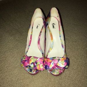 Floral high heels